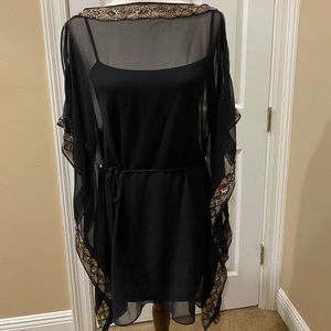 Black and gold mini dress size 4